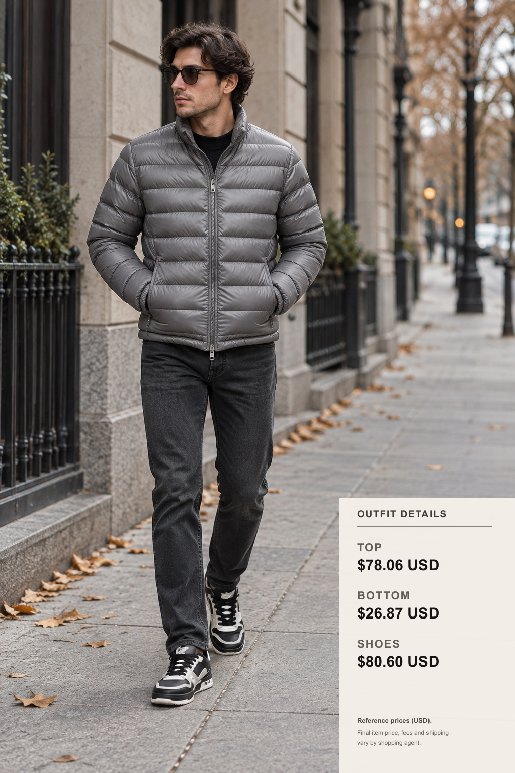 Armani Winter Jacket: 3 Color Outfit Ideas outfit 2 full-body street style for fashionreps