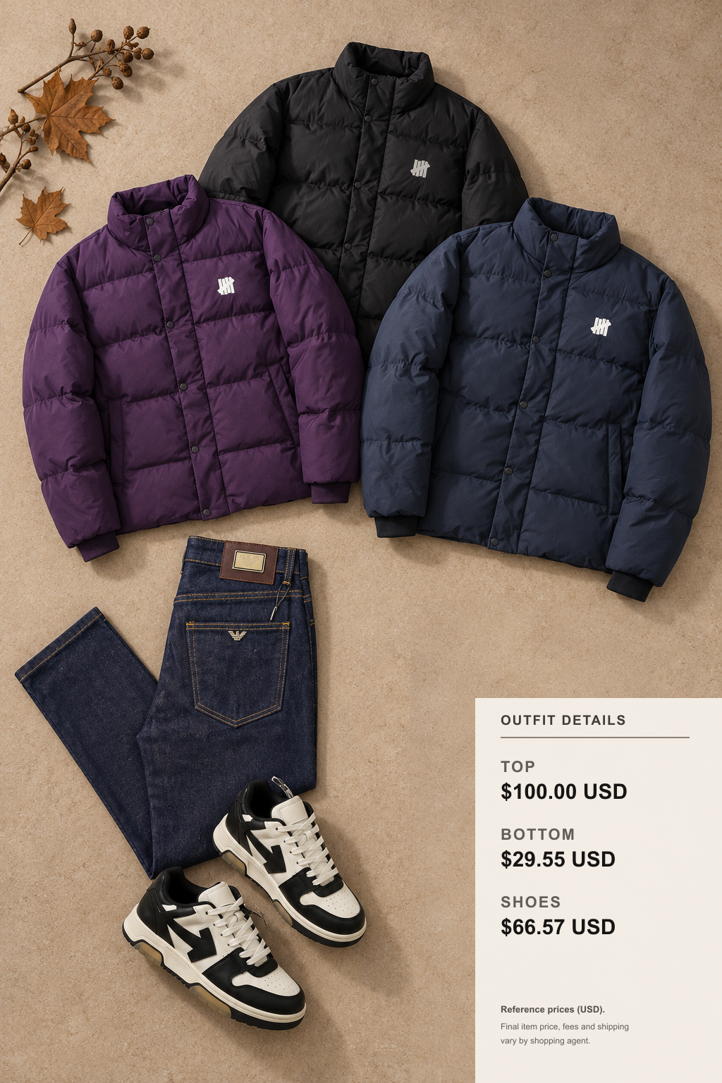 Armani Winter Jacket: 3 Color Outfit Ideas