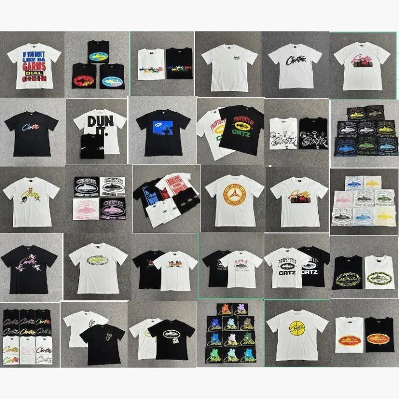 Corteiz Graphic Print Multicolor T-Shirt Collection Review: Loose Crew Neck, 3D Lettering, S-3XL