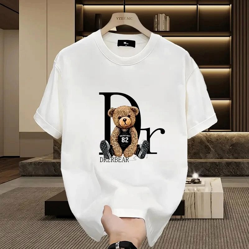 Dior Bear Graphic White T-Shirt Review: 230g Cotton, Loose Fit, Bench-Tested