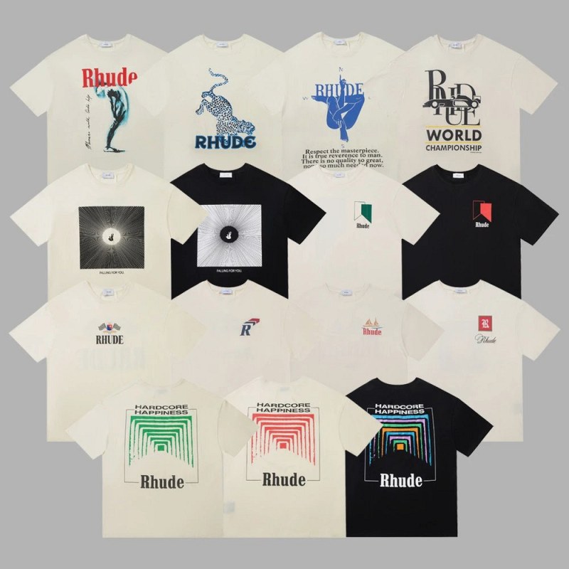 Rhude Multicolor T-Shirt Collection Review: A Short-Sleeve Tee That Lists Mid-Length Sleeves